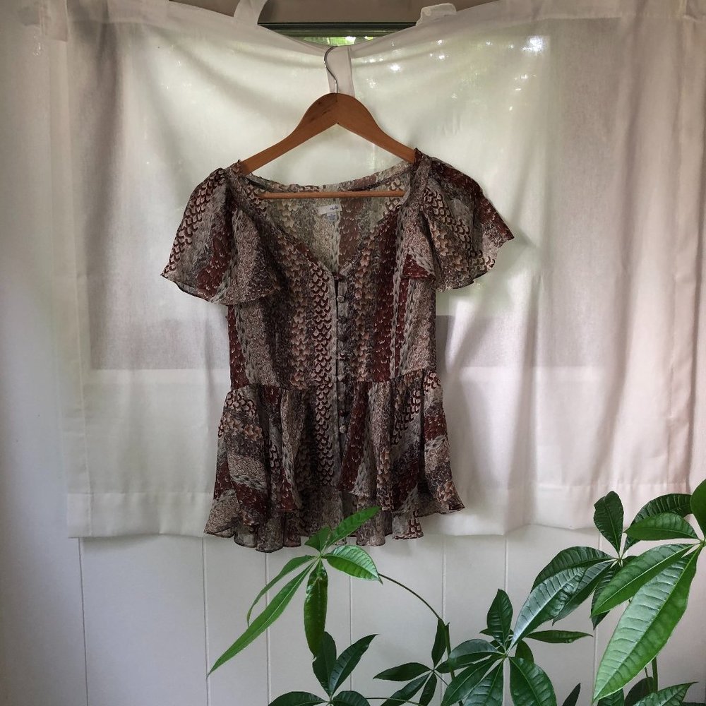 Light-weight Animal Print Blouse
